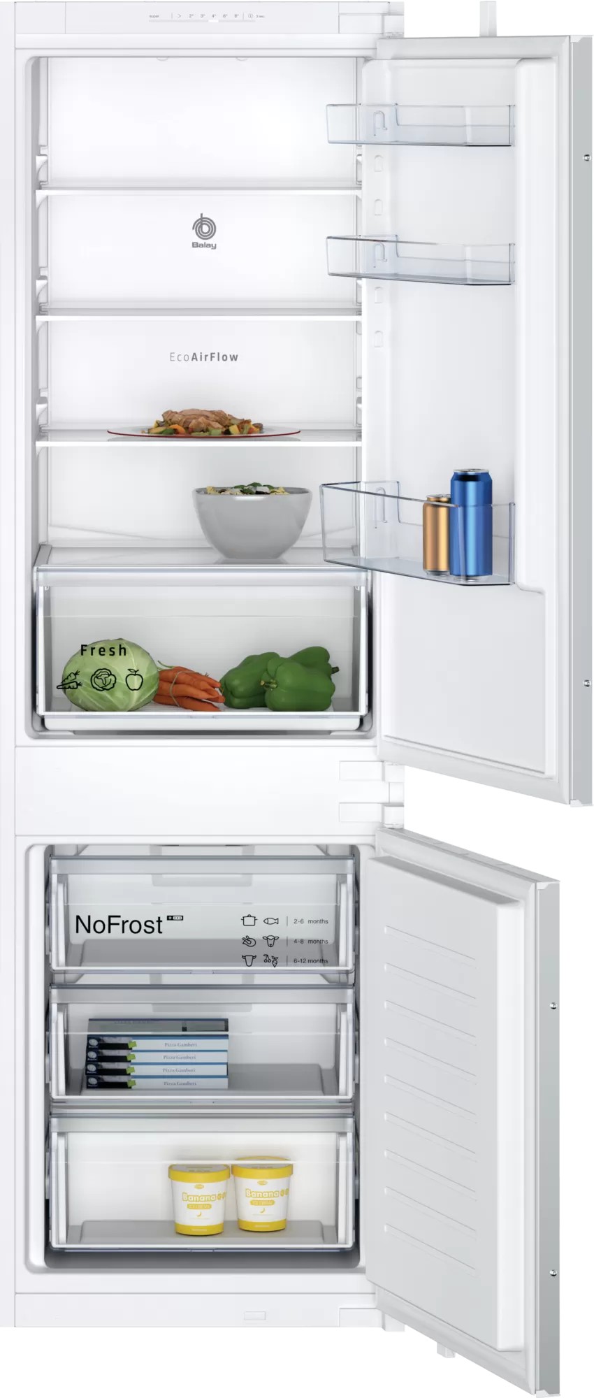 Frigorífico combi integrable Balay 3KIE712F 177x54 No Frost